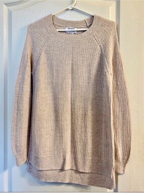Old Navy Light Cream Crewneck Waffle Sweater